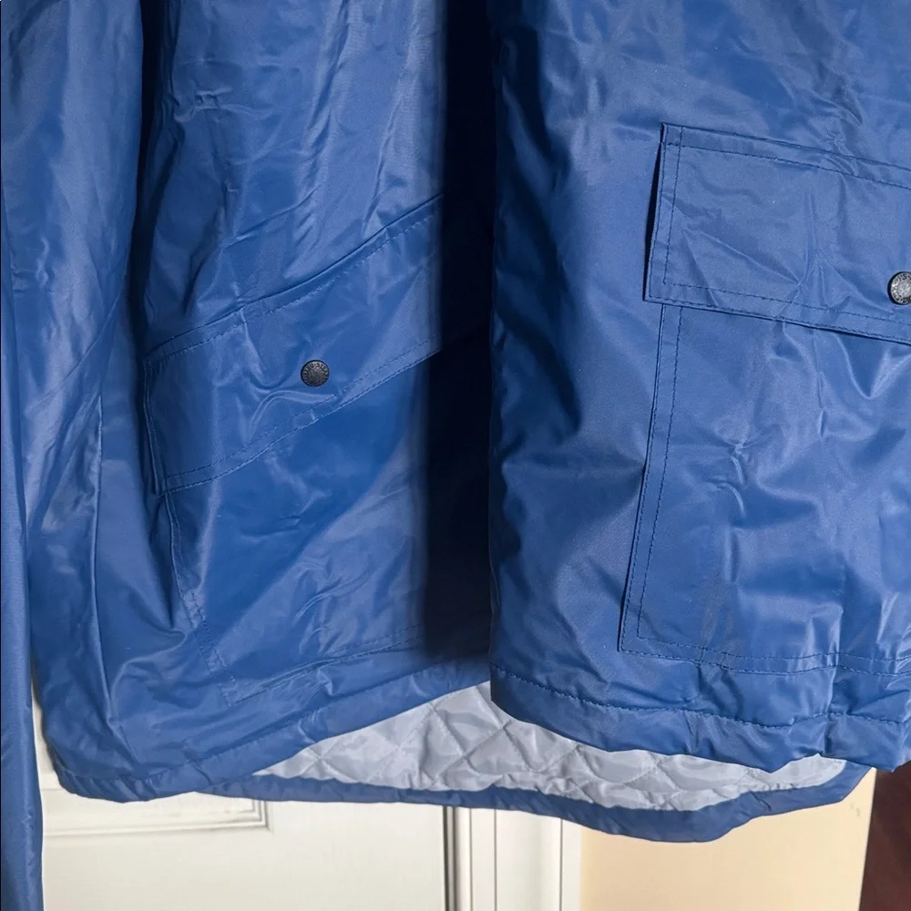 STEARNS Dry Wear Men's Hood Water Resistance Blue Raincoat Jacket Vintage XL/XXL